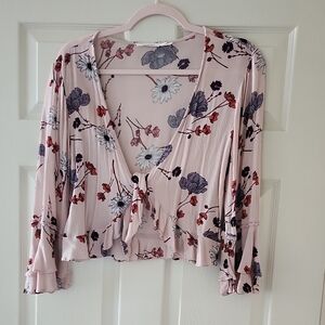 Blu Pepper Floral Blouse - Pink and Purple
